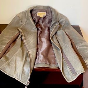 Michael Kors distressed leather